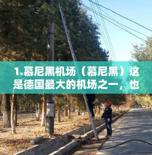 1.慕尼黑机场（慕尼黑）这是德国最大的机场之一，也是全球最大的机场之一，位于慕尼黑市。它连接了英国、法国、意大利、荷兰、瑞典、西班牙、美国和澳大利亚等国家