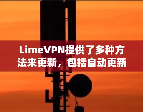 LimeVPN提供了多种方法来更新,包括自动更新、手动更新和系统重装。以下是对这些更新机制的详细说明