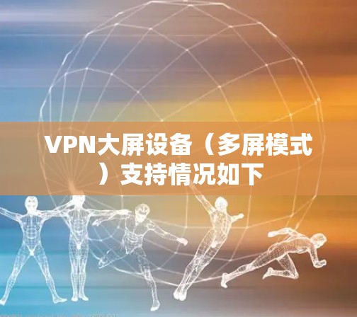VPN大屏设备(多屏模式)支持情况如下