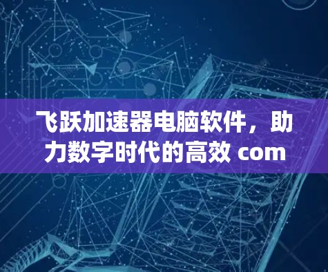 飞跃加速器电脑软件,助力数字时代的高效 computing