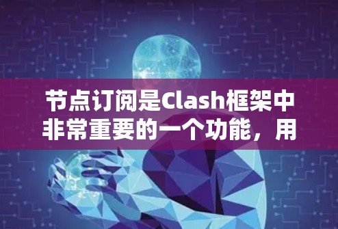 节点订阅是Clash框架中非常重要的一个功能，用于管理节点之间的消息和事件。以下是一些常见的节点订阅策略和推荐工具，帮助你高效地管理节点