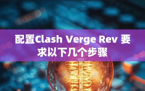 配置Clash Verge Rev 要求以下几个步骤