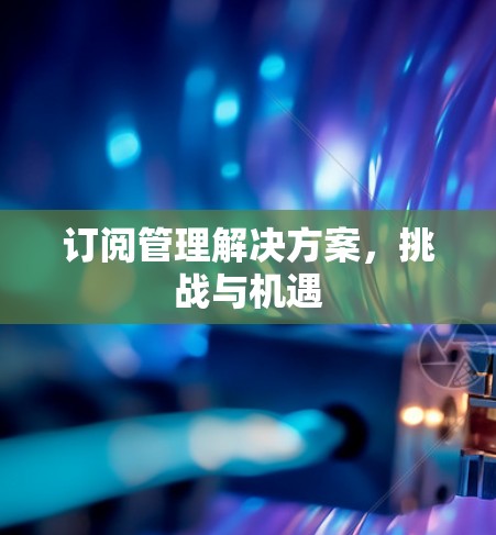 订阅管理解决方案,挑战与机遇